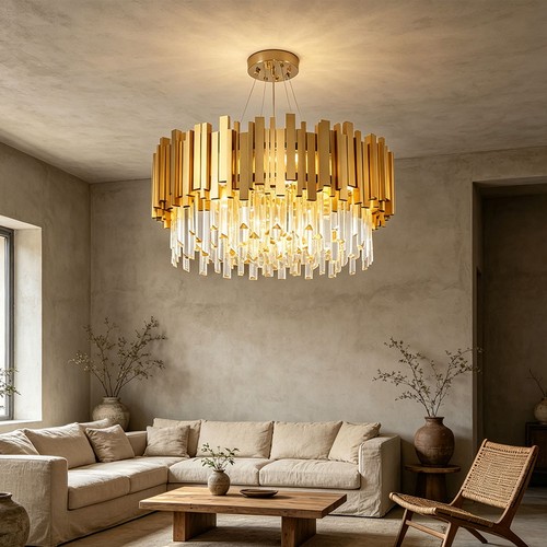 Gold runde kristall - kristall, led