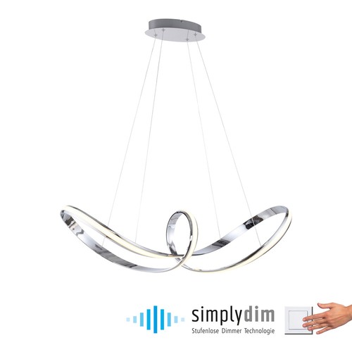 Pendellampe chrom glänzend - pendellampe,